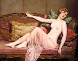 Reclining Nude by Francois Martin-Kavel