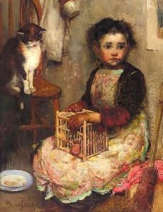 Small Girl With A Cat