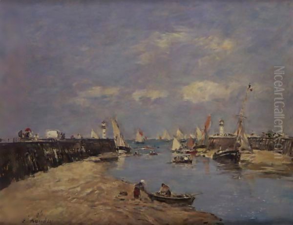 Trouville, Les Jetees Maree Basse - view 1