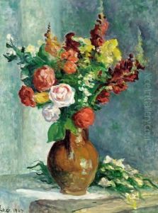Vase De Fleurs by Maximilien Luce