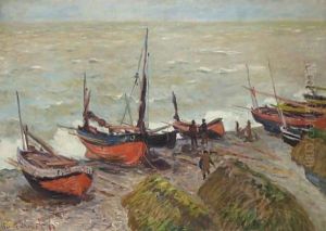 Bateaux De Peche by Claude Oscar Monet