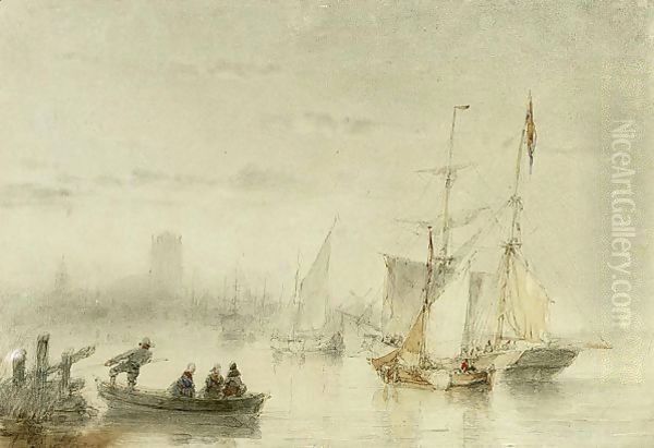 Ships On The Merwede Near Dordrecht - view 1