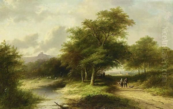 Travellers In A Summer Landscape - view 1