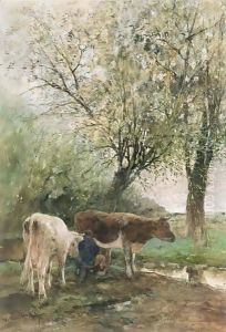 Milking Time by Willem Maris