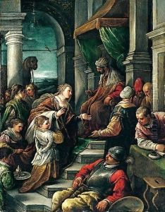 The Queen Of Sheba Before King Solomon by Leandro Bassano