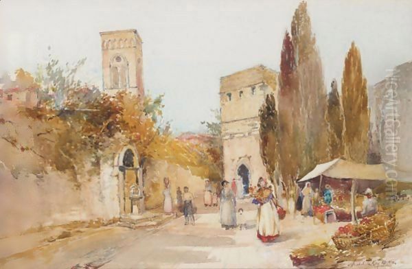 Market Scene, Italy - view 1