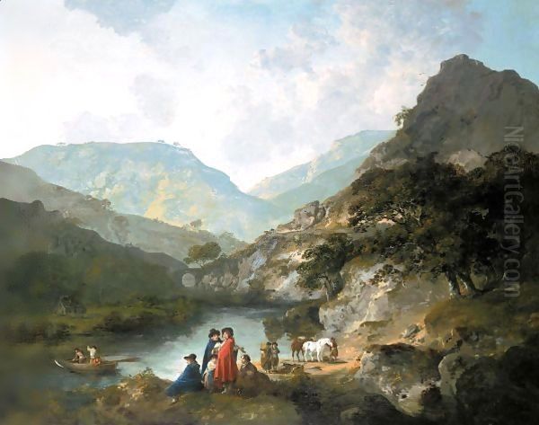 The Salmon Fishery At Pont Aberglaslyn, North Wales - view 1