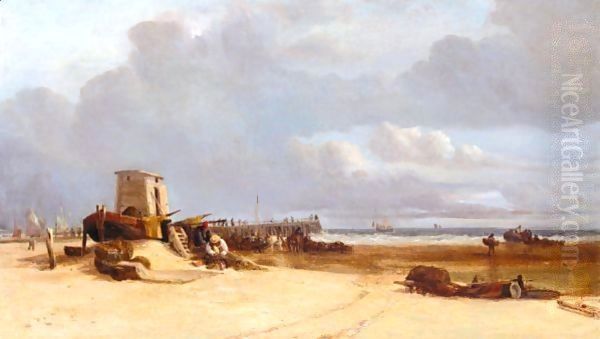 Fishermen Near The Jetty, Great Yarmouth - view 1