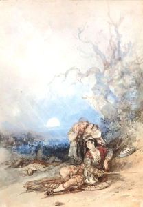 The Dying Chieftain by David Roberts