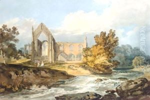 Bolton Abbey, Yorkshire On The Wharfe by Joseph Mallord William Turner