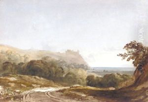 Harlech Castle From The North, Merionethshire by Anthony Vandyke Copley Fielding