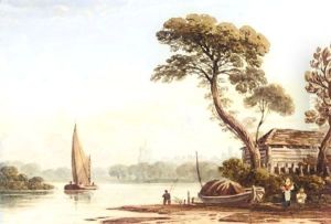 The River Thames At Chiswick by John Varley