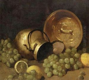 Copper Pots, Lemons And Grapes