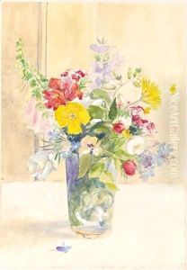 Still Life Of Flowers by Gerard Chowne
