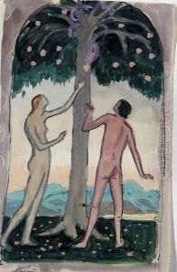 Adam And Eve by Roger Fry