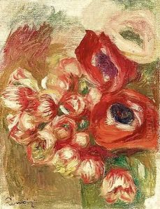 Anemones Et Roses by Pierre Auguste Renoir