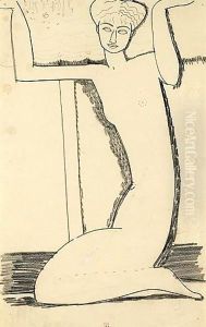 Cariatide Agenouillee, Assise Sur Ses Talons by Amedeo Modigliani