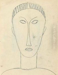 Tete De Face by Amedeo Modigliani