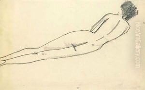 Nu Allonge De Dos by Amedeo Modigliani