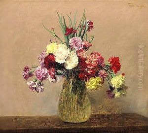 Oeillets 2 by Ignace Henri Jean Fantin-Latour