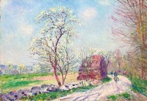Le Chemin De Butte - Retour En Foret by Alfred Sisley