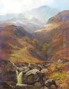 Highland stream by James Henry Crossland