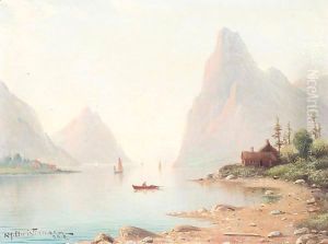 Fjord landscape by Nils Hans Christiansen