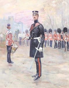 Officer and guards reveiew Officer and guards reveiew