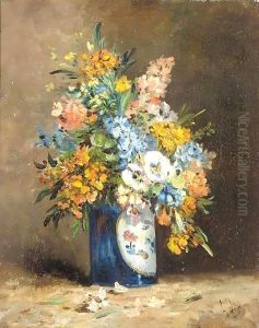 Still life of summer flowers in a vase