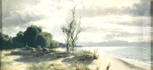 View Of The Lake Of Geneva, Near Evian