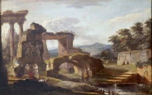 Landscape With Antique Ruins By A River