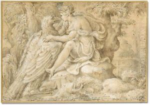 Jupiter and Astrea by Giulio Campi