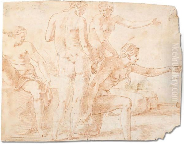 Nyphs bathing - view 1