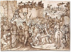 Chris on the road to Calvary by Antonio Tempesta