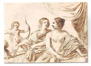 Mars, Venus and Cupid by Giovanni Francesco Barbieri