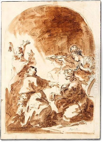 Design for an altarpiece with St. Anthony abbot - view 1