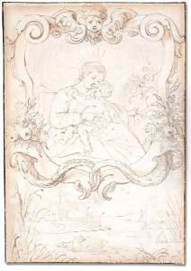 An apparition of the madonna and child by Jan-Erasmus Quellinus