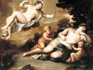 Diana And Niobe by Luca Giordano