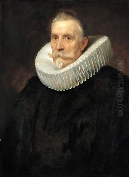 Portrait Of A Gentleman, Half-Length, In Black With A White Ruff - view 1