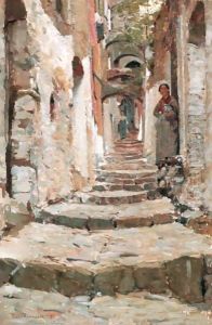 Ruelle A San Remo, 1883 by Francois Bocion