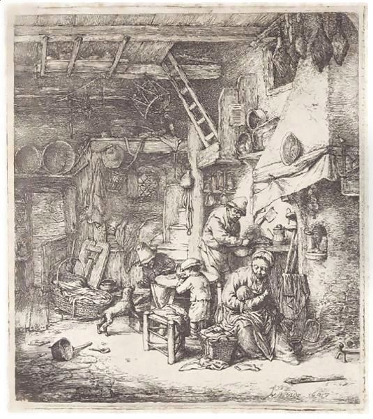 The Family by Adriaen Jansz. Van Ostade