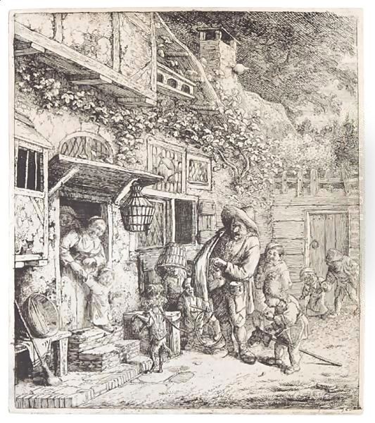 The Hurdy-Gurdy Player With His Dancing Dog - view 1