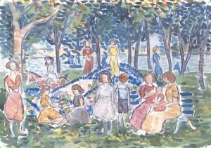 Playtime At Salem Park, Massachusetts by Maurice Brazil Prendergast