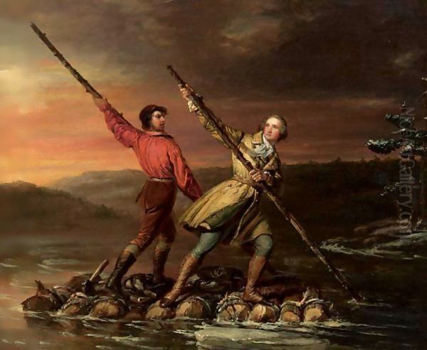 George Washington And Christopher Gist On The Allegheny River - view 1