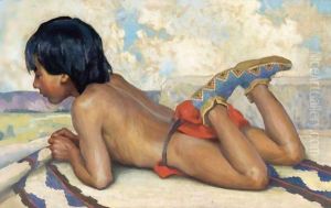 Indian Boy On A Hilltop by Eanger Irving Couse