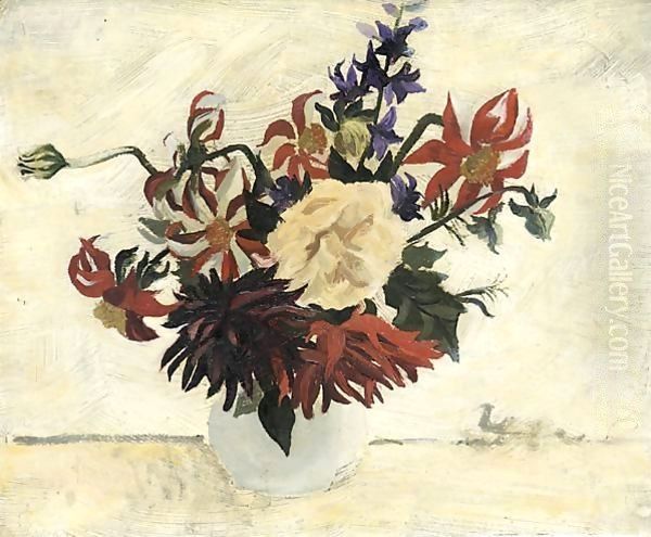 Flowers In A White Pot - view 1