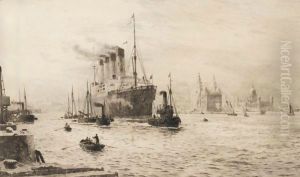 The Mauritania, Liverpool by William Lionel Wyllie