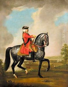 Equestrian Portrait Of King George II (1727-1760) by David Morier
