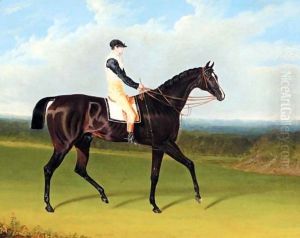 Filho Da Puta, A Dark Bay Racehorse With Thomas Goodisson Up Wearing The Colours Of Mr Thomas Houldsworth