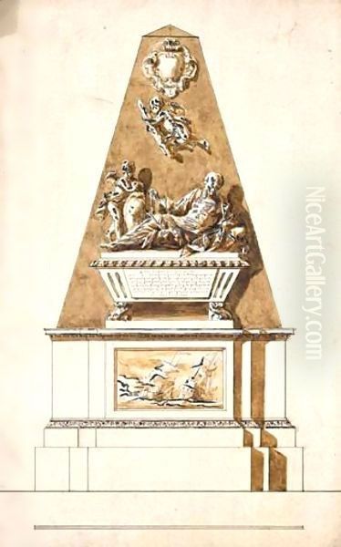 Designs For The Monument to Earl Stanhope In Westminster Abbey - view 1
